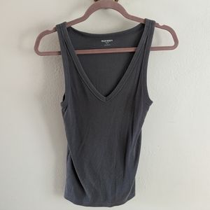 Ribbed V-Neck Tank